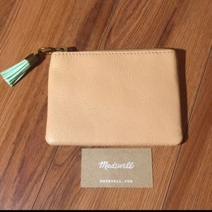 Brand new Peach Madewell leather wallet/wristlet